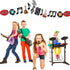 Music Themed Party Decorations Music Notes Banner 1950‘s Rock and Roll Party Decorations Retro Record Wall Hanging Garlands Guitar Cutouts for 50s...