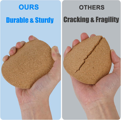 8 Pcs Drink Coasters with Holder, Thicker Cork Coasters for Drinks Absorbent for Coffee Table Wooden Coaster Set Tabletop Protection Cup Mat Bar K...