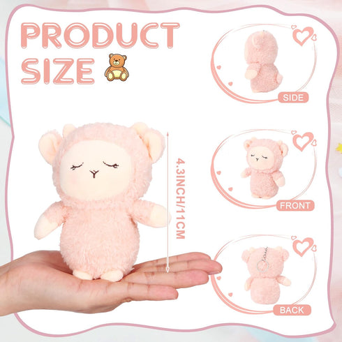 12 Pcs Cute Lamb Plush Bulk 4.7 Inch Mini Sheep Stuffed Animal Keychain Soft Adorable Stuffed Lamb Doll Back to School Gift for Birthday Baby Show...