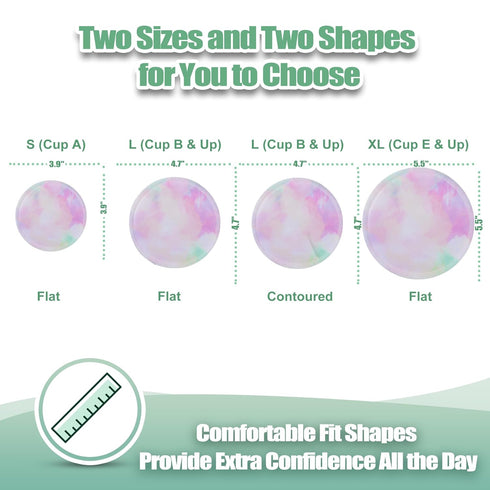 wegreeco Nursing Breast Pads (14 Pack) + Laundry Bag & Travel Storage Bag, 4.7 inch - Washable & Reusable Breastfeeding Nursing Pads (Plain Shape,...