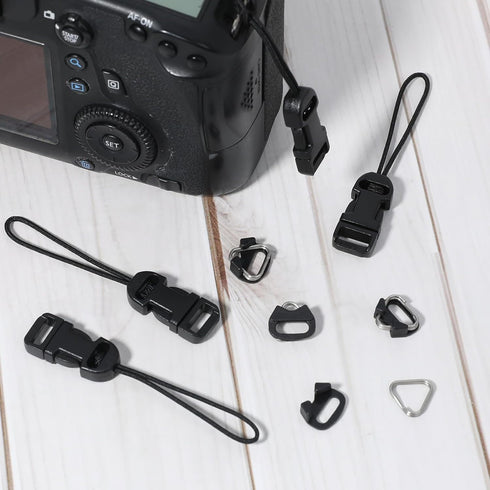 Camera Quick Release Strap, 4 Pcs Black Adjustable Camera Strap Quick Release Clips Connector Buckle Quick Release Connect Adapter to Camera Neck ...
