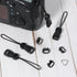 Camera Quick Release Strap, 4 Pcs Black Adjustable Camera Strap Quick Release Clips Connector Buckle Quick Release Connect Adapter to Camera Neck ...