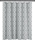 Biscaynebay Extra Long Textured Fabric Shower Curtains 72" W x 84" L, Silver Grey Morocco Pearl Printed Hotel Spa Luxury Decorative Bathroom Curta...