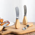 4 Pcs Cheese Spreader Set with Wooden Handle Mini Butter Knives Stainless Steel Cheese Slicer Small Cocktail Cutter for Charcuterie Boards Appetiz...