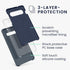 kwmobile Case Compatible with Samsung Galaxy S10 Case - TPU Silicone Phone Cover with Soft Finish - Dark Slate...