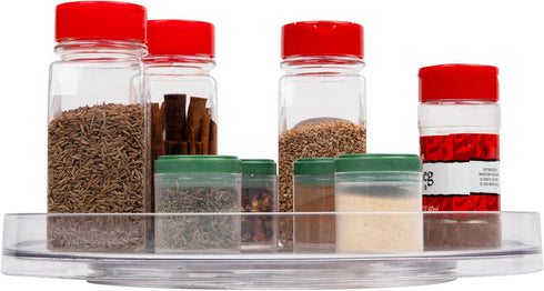 Lazy Susan Turntable Organizer for Kitchen, Pantry, Cabinet, Dining Table, Refrigerator, Countertop, Clear...