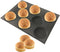 Bluedrop Silicone Hamburger Bread Forms Perforated Bakery Molds Non Stick Baking Sheets Fit Half Pan Size...