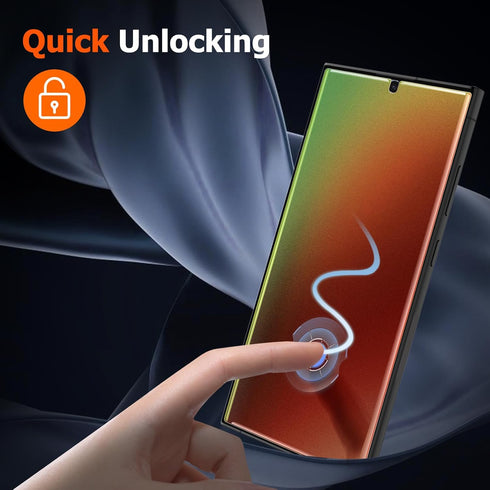 LYWHL 2 Pack for Samsung Galaxy S24 Ultra Privacy Screen Protector, Matte Gradient Colorful Anti-Blue Light Anti-Spy Full Adhesive Flexible Film, ...
