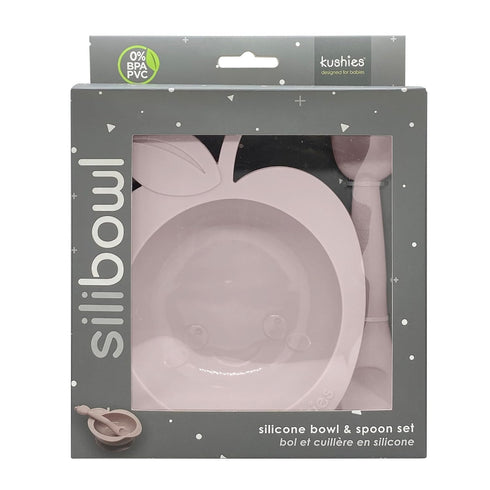 SILIBOWL + Spoon Set by Kushies Cute Silicone Bowl with Suction and Spoon Set for Babies, Toddlers and Kids, Non Slip, Dishwasher, Microwave, Free...