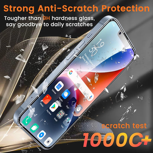 3+3 Pack Privacy Screen Protector for iPhone 14 6.1-Inch with 3 Pack Camera Lens Protector, Anti Spy Tempered Glass Film 9H Hardness Bubble Free C...