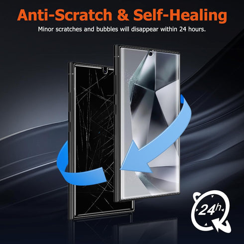 LYWHL 3 Pack Screen Protector for Samsung Galaxy S24 Ultra, Durable Flexible TPU Hydrogel Film, Full Edge Coverage Protection Anti-Scratch Shock-R...