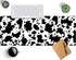 Cow Print Mouse Pad Large with Stitched Edges 31.5 x 11.8, Extended Desk Pad Desk Mat for Desktop Decor and Accessories Workplace Home XXL Mouse P...