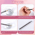 2pcs Nail Art Clean Up Brushes, Painting Brushes for Nails with Round & Angled Head Pen Painting Tools for Nail Art Design & Polish Mistake Cleani...