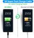 1FT USB C Cable 10Gbps Data Transfer, USB C 3.1 Gen 2 to USB Cable, Type C 3A Fast Charging Cable for iPhone 15, Galaxy S21/S20, Samsung T7, Porta...
