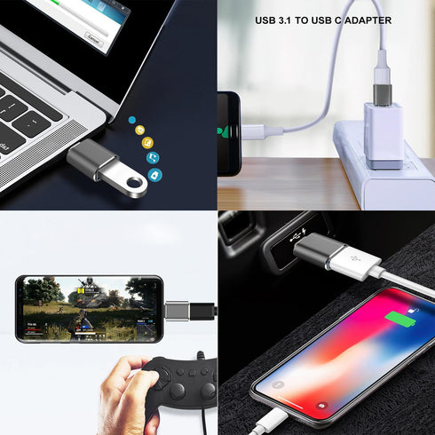 USB C to USB Adapter, USB C Adapter, Type C Male to USB 3.1 Female Adaptor, OTG USB Adapter to USB C Compatible with MacBook Pro, Samsung Galaxy, ...