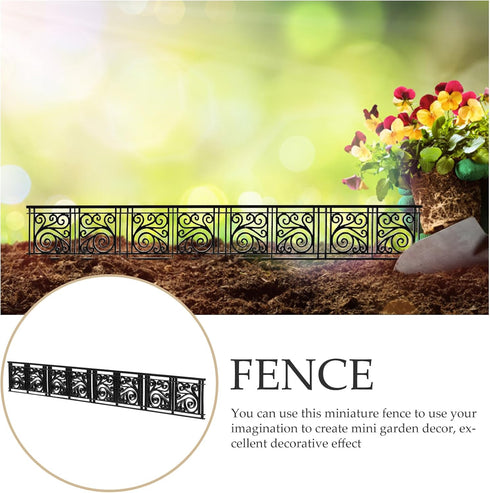 Yardwe 8pcs Miniature Garden Fence Fairy Garden Fence Micro-Landscape Dollhouse Decorations...