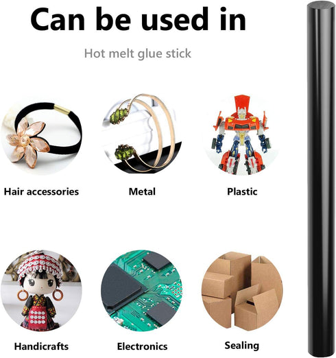 ENPOINT 72 Pack Black Hot Glue Sticks Bulk, 0.27x4" Mini Hot Glue Sticks for Car Dent Repair Handmade DIY Art Craft Home Office Project Craftwork ...