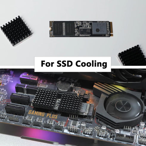 6pcs Small Heatsink 25x25x10mm / 0.98x0.98x0.39inch Aluminum Heat Sink Cooler Radiator with Thermal Conductive Double Sided Tape Cooling for ASUS ...