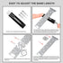 QVLANG Compatible with Apple Watch Band Series 9 8 7 45mm, Bling Series Band for Women + Diamond Rhinestone Case, Stainless Steel Metal Bracelet S...