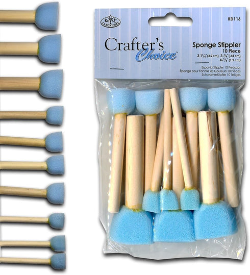 G.T. Luscombe Company, Inc. Sponge Stippler Set, (3) 1/4", (4) 3/4", (3) 1, 1/4", 10/pkg...