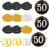 50th Wedding Anniversary Decorations Kit - Gold Glitter Happy 50th Banner / Sparkling 50 Hanging Swirls / Poms...