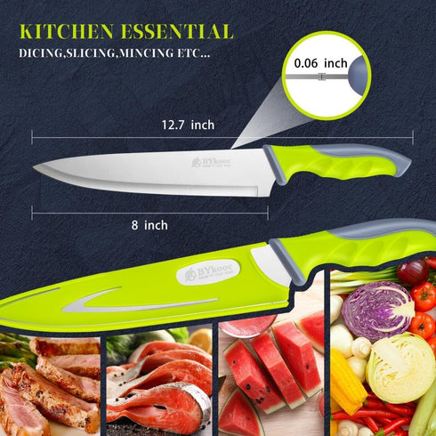Chef Knife 8 Inch Chef's Knives Stainless Steel Sharp Professional Kitchen Chef's Knife with Ergonomic Handle - Chef's Knives for Kitchen Cooking...