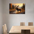 GLOKAKA Nature Moose Wall Art Landscape Moose in the River Wall Decor Print Painting Wilderness Animal Retro Poster for Office Home Bedroom Kitche...