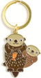 Night Owl Paper Goods Keychain, Gold Approx. 1-1/2 inch wide x 2 inches taller...