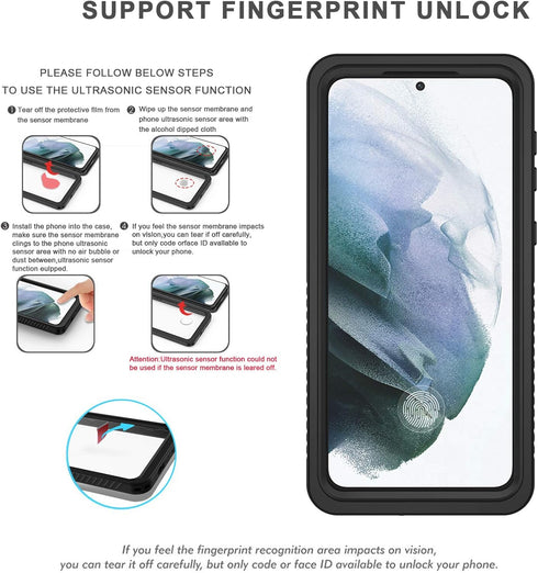 Lanhiem for Samsung Galaxy S21+ Plus Case, IP68 Waterproof Dustproof, Built-in Screen Protector, Rugged Full Body Shockproof Protective Phone Cove...