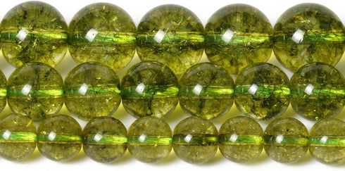 45pcs 8mm Natural Stone Beads Peridot Beads Crystal Gemstone for Jewelry Making, DIY Bracelet Necklace...