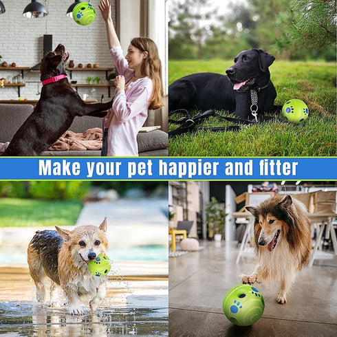 Large Giggle Ball for Dogs, Squeaky Dog Toys Ball, Durable Interactive Dog Toys Ball for Medium/Large Dogs, Fun Giggle Sounds When Rolled or Shake...