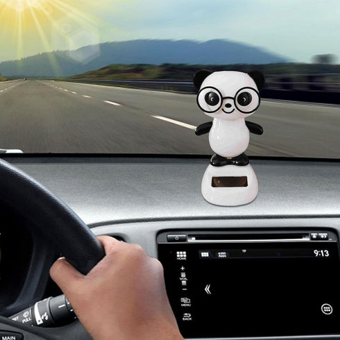 Black and White Solar Dancing Panda Bear Tiger - Shaking Dancing, Car Dashboard Ornament, Dancing Animal Figurine for Car Interior Home Desk Decor...