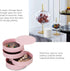 CONBOLA Jewelry Organizer, Small Jewelry Storage Box Earring Holder for Women, 5-Layer Rotating Travel Jewelry Tray Case with Lid for Bracelets Ri...