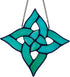 Celtic Trinity Knot Stained Glass Window Hanging Suncatcher Ornament,Irish Decoration Handmade Birthday Gifts for Women Parents Aunt Sister,St Pat...
