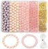 Xilitata 400 Pieces Round 8mm Glass Beads for Jewelry Making,Crystal Beads Bracelets Making Kit Glass Beads Crafts DIY Beads...