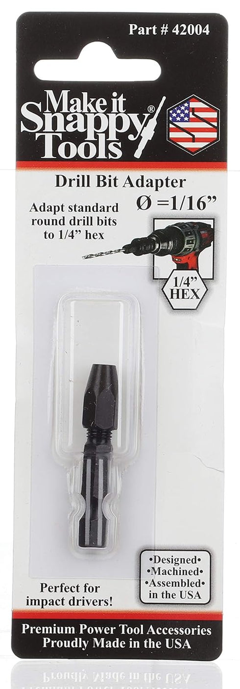Make it Snappy Tools 1/16 Inch Quick Change Drill Bit Adapter #42004...