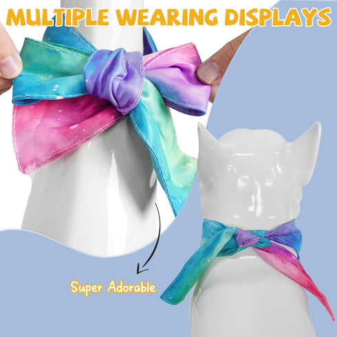 SCENEREAL Summer Dog Bandana, Double Side Dog Scarf for Small Medium Large Dogs Cats Puppy, Holiday Bandanas for Dogs Boys Girls, Premium & Soft F...