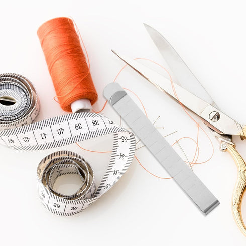 VILLCASE Metal Sewing Clips, 20pcs 4 Inches Stainless Steel Hemming Clips Knitting Clamp DIY Hemming Clip Measurement Ruler Quilting Supplies Hem ...