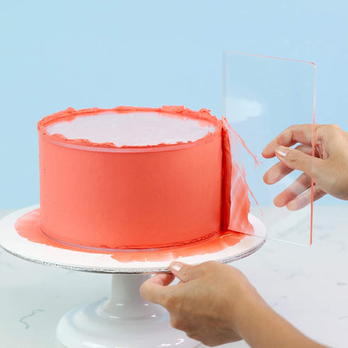 Cake Decorating Acrylic Disk For Buttercream Icing Set of 2-3/16" Thickness (8.50" Set of 2)...