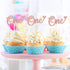 Ercadio 24 Pack Rose Gold One Cupcake Toppers 1st Birthday Cupcake Picks Baby Shower Kids First Birthday Party Cake Decorations Supplies...