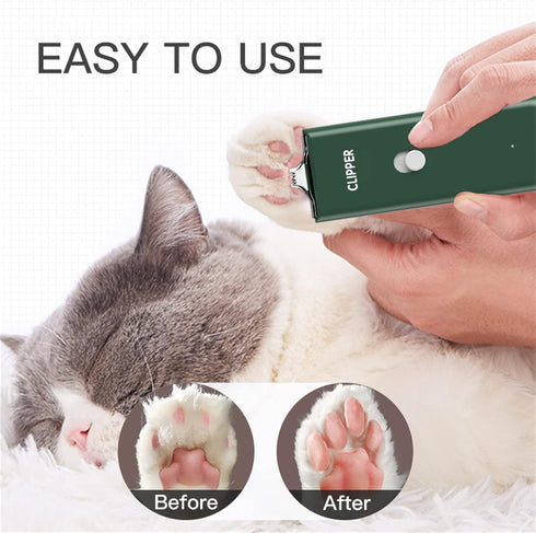 2-in-1 Professional Dog Grooming Kit - Low Noise, Waterproof, USB Rechargeable, and Safe Ceramic Blade - Gift for Dogs and Cats (Green)...