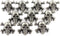Bezelry 12 Pieces Skull with Cross Bones Gray Silver Color Metal Shank Buttons 14mm (9/16 inch)...