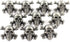 Bezelry 12 Pieces Skull with Cross Bones Gray Silver Color Metal Shank Buttons 14mm (9/16 inch)...