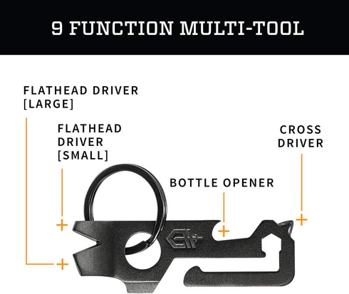 Gerber Gear Mullet Keychain - Multi-Tool Keychain with Pry Bar, Bottle Opener, and Wire Stripper - EDC Gear and Equipment - Black...