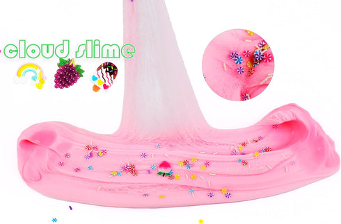 4 Pack Cloud Slime Kit,Scented DIY Mini Slime Supplies for Kids, Stress Relief Toy for Kids Education, Party Favor, Best Birthday Gift...
