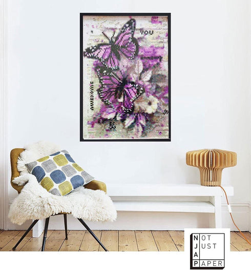 LVIITIS 5D Diamond Painting Butterfly Kits for Adults Full Drill,Diamond Arts Dots Kits for Adults Christmas Paint with Diamonds Gem,Pictures Arts...