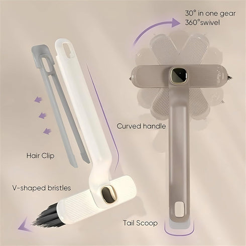 Multi-Function Rotating Crevice Cleaning Brush for Bathroom, Hard Bristle Crevice Gap Cleaning Brushes for Household Use, Kitchen Rotating Crevice...