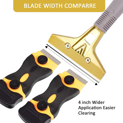 Razor Blade Scraper, 4 In Floor Scraper Tool with 30PCS Extra Metal Blades, Paint Scraper Ideal for Cleaning Stove Top, Windows, Glass, Tiles, Wal...