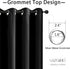 MRTREES Blackout Valance Curtain Kitchen Tiers, Short Cafe Curtains Room Darkening, Triple Weave Bathroom Small Window Curtains Grommet Top Half W...