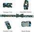 Dog Collar Dinosaur Print Pet Collar Soft Cute Dog Collar with Bow Tie Adjustable Metal Buckle Collar Gift Collar for Small Dogs...
